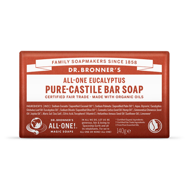 Dr Bronner All-One Eucalyptus Pure-Castile Bar Soap 140g