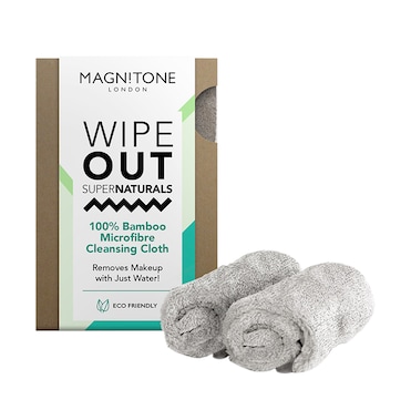 Magnitone WipeOut SuperNaturals Bamboo Microfibre Make-Up Cleansing Cloths image 1