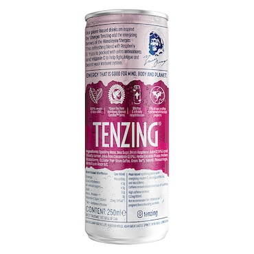 Tenzing Natural Energy Drink Raspberry & Yuzu 250ml image 2