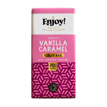 Review of Enjoy! Vanilla Filled Vegan Chocolate 70g
