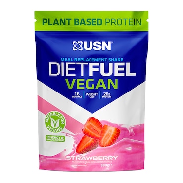 USN Diet Fuel Vegan Meal Replacement Shake Strawberry 880g
