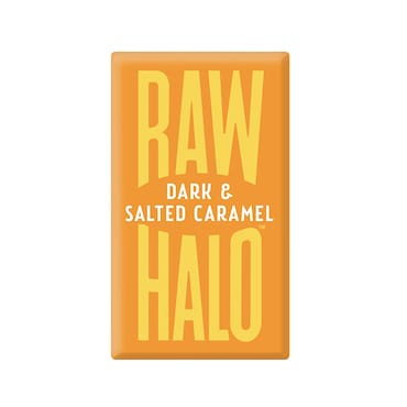 Raw Halo Vegan Dark & Salted Caramel Raw Chocolate 22g