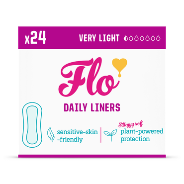 Flo Bamboo Daily Panty Liners Wrapped + Ultra Thin (24 liners)