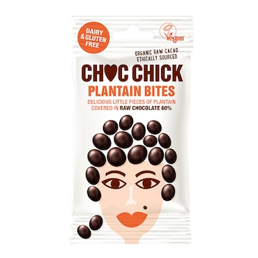 Choc Chick Plantain Bites In Raw Chocolate 60% 30g image 1