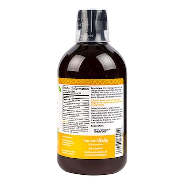 Turmeric Vitality Bio-Fermented Turmeric Liquid Pineapple Passion Flavour 500ml image 2