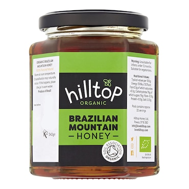 Hilltop Honey Organic Brazilian Mountain Honey 340g image 1