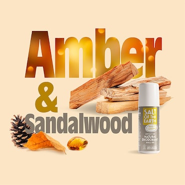 Salt of the Earth - Amber & Sandalwood Natural Deodorant Roll-on 75ml image 4