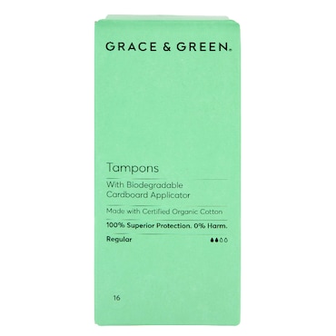 Grace & Green Applicator Tampons  - Regular 16 pack image 1