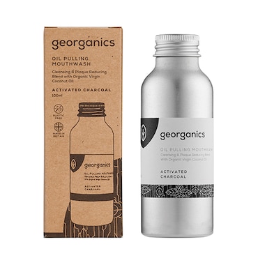 Georganics Oil Pulling Mouthwash - Activated Charcoal image 1