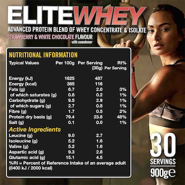 Vow Nutrition Elite Whey White Chocolate & Strawberry 900g image 2