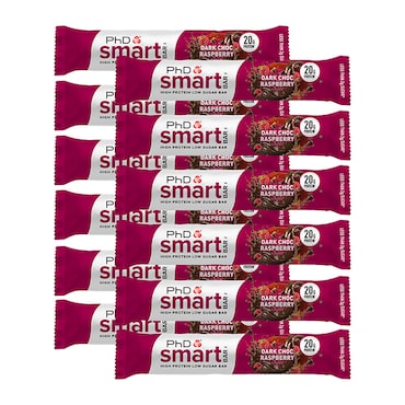 PhD Smart Bar Dark Chocolate & Raspberry 12x 64g image 1