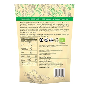 Minvita Moringa Superfood Powder 250g image 2