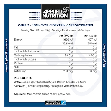 Applied Nutrition Carb X Unflavoured 1200g image 3