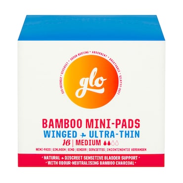 glo Bamboo Mini-Pads for Sensitive Bladder 16 pack image 1