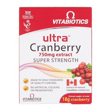 Vitabiotics Ultra Cranberry 750mg 30 Tablets image 1