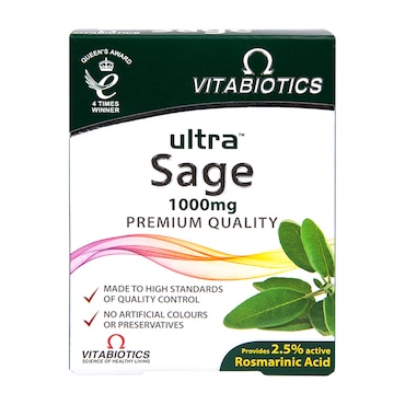 Vitabiotics Ultra Sage 1000mg 30 Tablets image 1