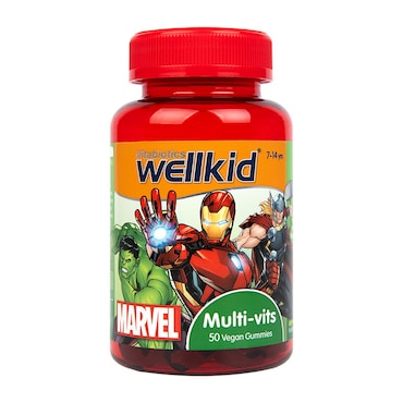 Vitabiotics Wellkid Marvel Multi-Vitamin 7-14 years 50 Vegan Soft Jellies image 1