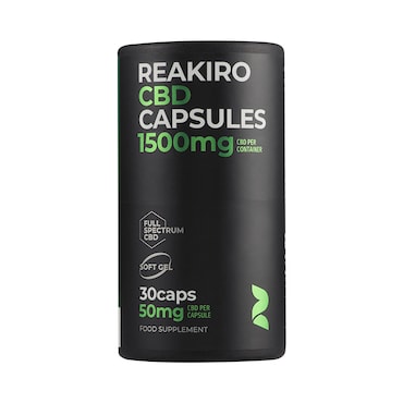 Reakiro CBD Gel 50mg 30 Capsules image 2