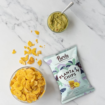 Purely Plantain Chips Wild Garlic 75g image 3