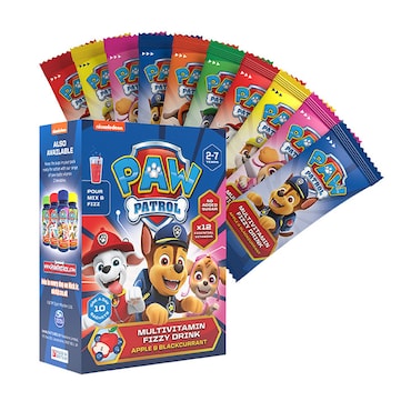 PAW Patrol Nickelodeon Multivitamin Fizzy Drink Apple & Blackcurrant 10 Sachets image 1