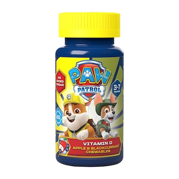 PAW Patrol Nickelodeon Vitamin D Apple & Blackcurrant 60 Chewables image 1