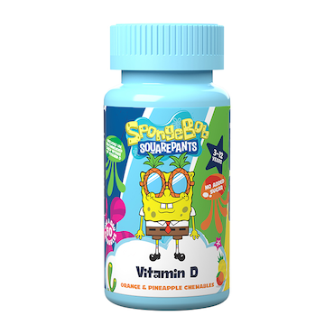 SpongeBob SquarePants Nickelodeon Vitamin D Orange & Pineapple 60 Chewables image 1