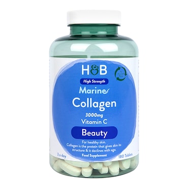 Holland & Barrett Marine Collagen with Vitamin C 180 Tablets image 1