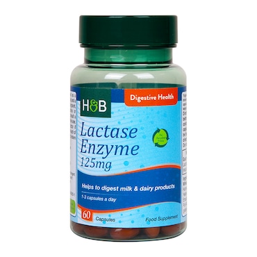 Holland & Barrett Lactase Enzyme 125mg 60 Capsules image 1