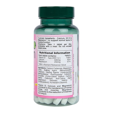 Holland & Barrett Calcium + Magnesium & Vitamin D 60 Tablets image 3