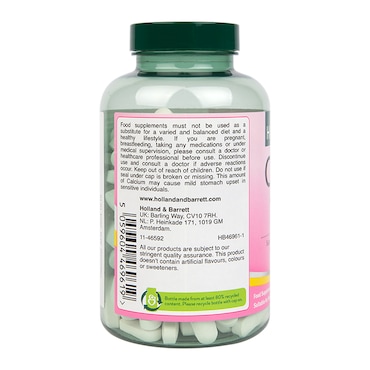 Holland & Barrett Calcium + Magnesium & Vitamin D 180 Tablets image 2