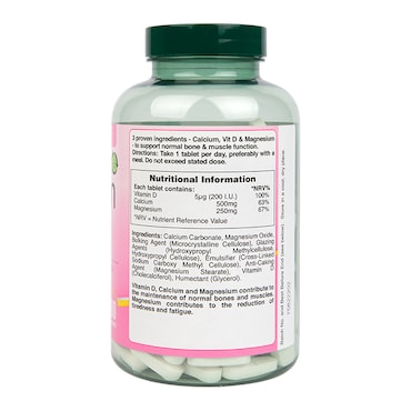 Holland & Barrett Calcium + Magnesium & Vitamin D 180 Tablets image 3