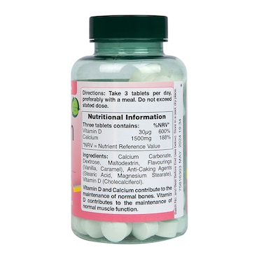 Holland & Barrett Chewable Calcium + Vitamin D 90 Tablets image 3