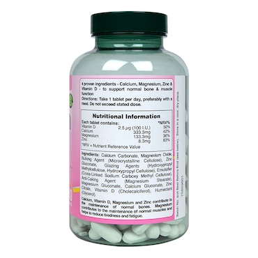 Holland & Barrett Calcium Magnesium Vitamin D & Zinc 240 Tablets image 3