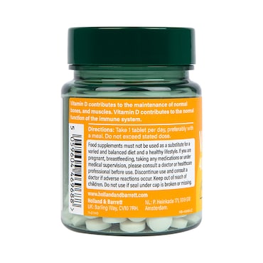 Holland & Barrett Vitamin D 400 I.U. 10ug 90 Tablets image 3