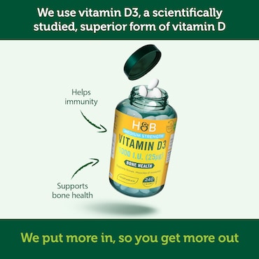 Holland & Barrett Vitamin D3 400 I.U. 10ug 120 Tablets image 4