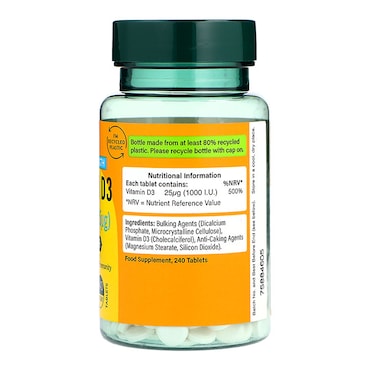 Holland & Barrett Vitamin D 1000 I.U 25ug 240 Tablets image 2