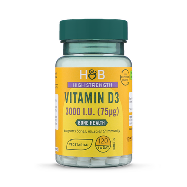Holland & Barrett Vitamin D 3000 I.U. 75ug 120 Tablets