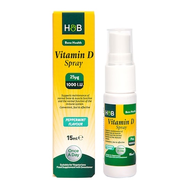 Holland & Barrett Vitamin D Spray 1000 I.U 25ug Peppermint Flavour 15ml image 1