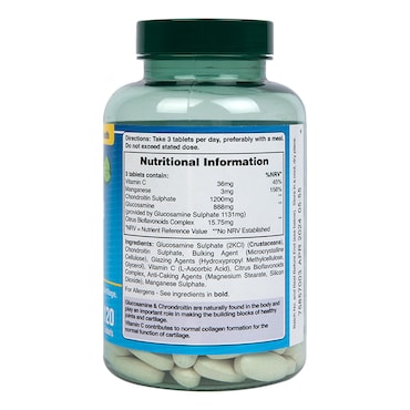 Holland & Barrett High Strength Glucosamine Sulphate & Chondroitin 120 Tablets image 3