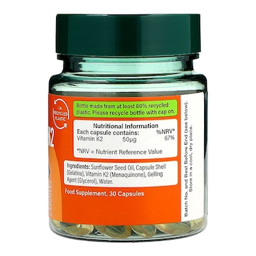 Holland & Barrett Vitamin K2 50ug Capsules image 2