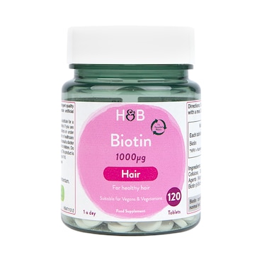 Holland & Barrett Biotin 1000ug 120 Tablets image 1