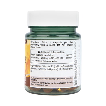 Holland & Barrett Natural Vitamin E 400iu 30 Capsules image 3