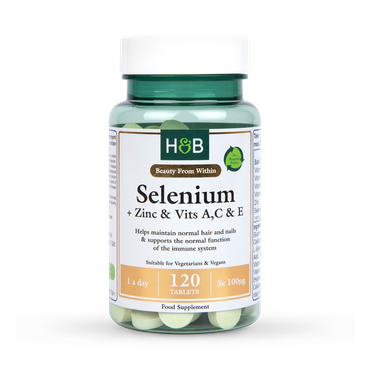 Holland & Barrett Selenium + Zinc & Vits A, C & E 120 Tablets