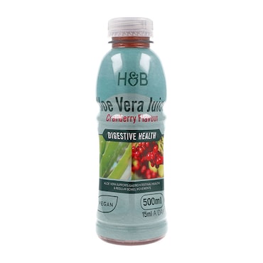 Holland & Barrett Aloe Vera Juice Drink Cranberry 500ml image 1