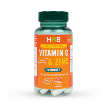 Holland & Barrett Vitamin C & Zinc 60 Tablets image 1