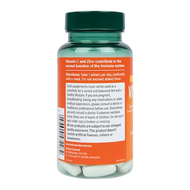 Holland & Barrett Vitamin C & Zinc 60 Tablets image 2