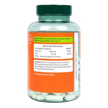 Holland & Barrett Vitamin C & Zinc 120 Tablets image 3