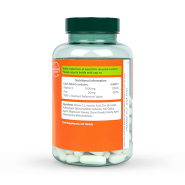 Holland & Barrett Vitamin C & Zinc 120 Tablets image 3