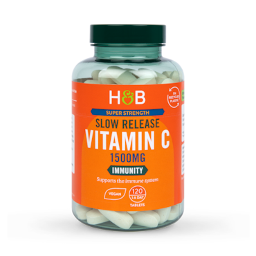 Holland & Barrett High Strength Slow Release Vitamin C 1500mg 120 Tablets image 1