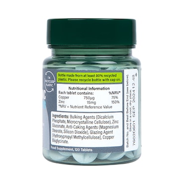 Holland & Barrett Zinc & Copper 15mg 120 Tablets image 3